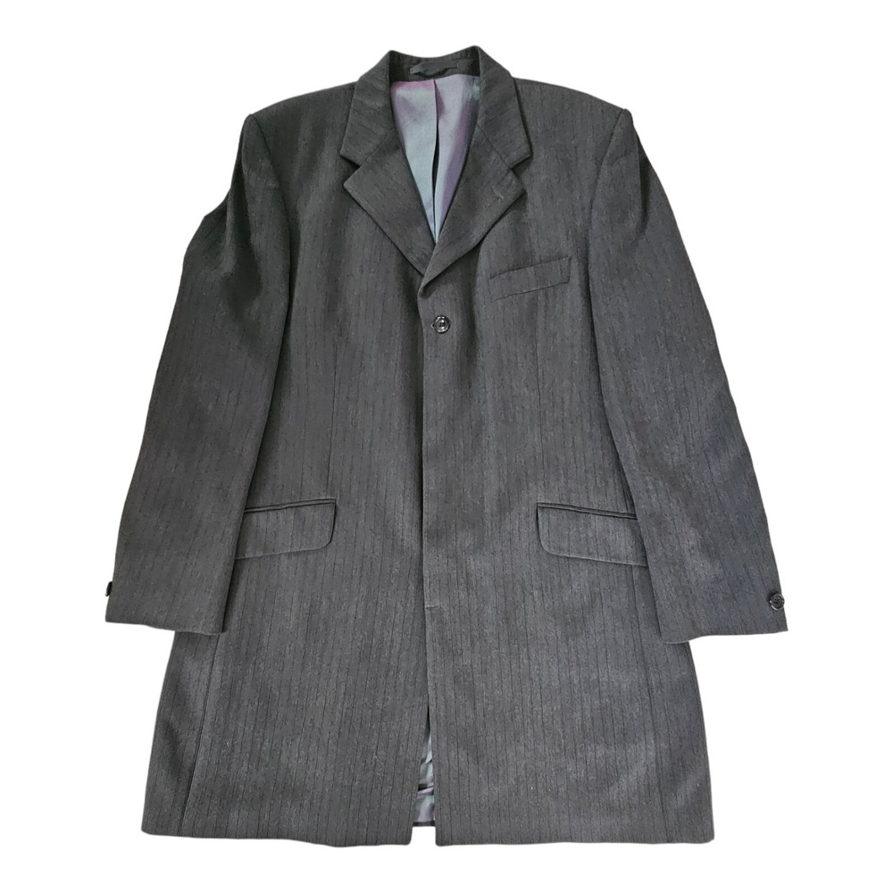 Alexandre London Dark Gray Pinstripe Blazer 44L Supersoft Trevira Blend